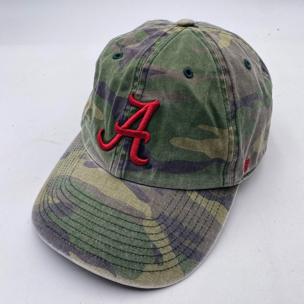 Alabama Crimson Tide 47 Brand Clean Up Hat Cap OSFA Camo Cotton Adjustable Bama